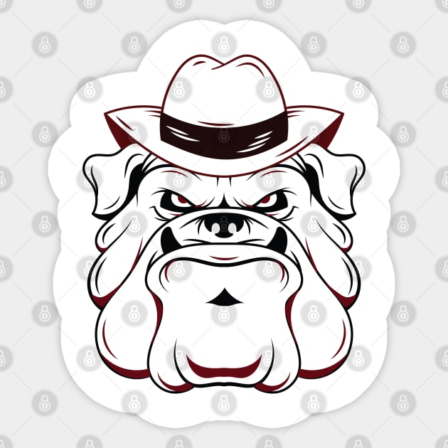 Tough Dog Bulldog Sticker by mutarek